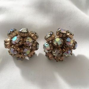 Opal sequin stud earrings.